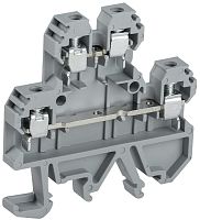 Клемма винтовая IEK КВИ-4-2L 2х-уровневая 4мм2 серый картинка 